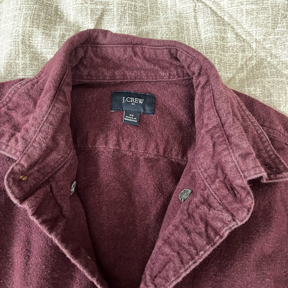 J. Crew Deep Wine Wool Shirt Jacket